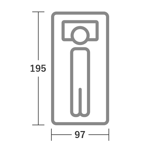 シングルサイズは横幅97㎝長さ195㎝で最も一般的なベッドサイズになります。