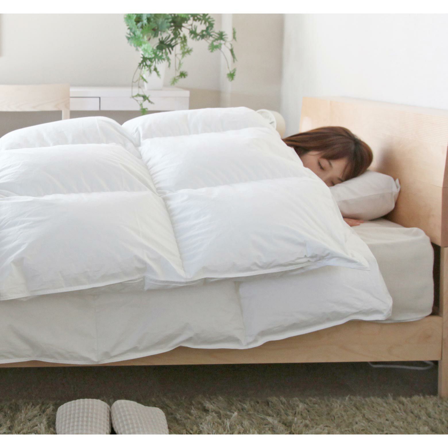 キングサイズ】ベーシック肌掛け羽毛布団(イングランドホワイトダウン