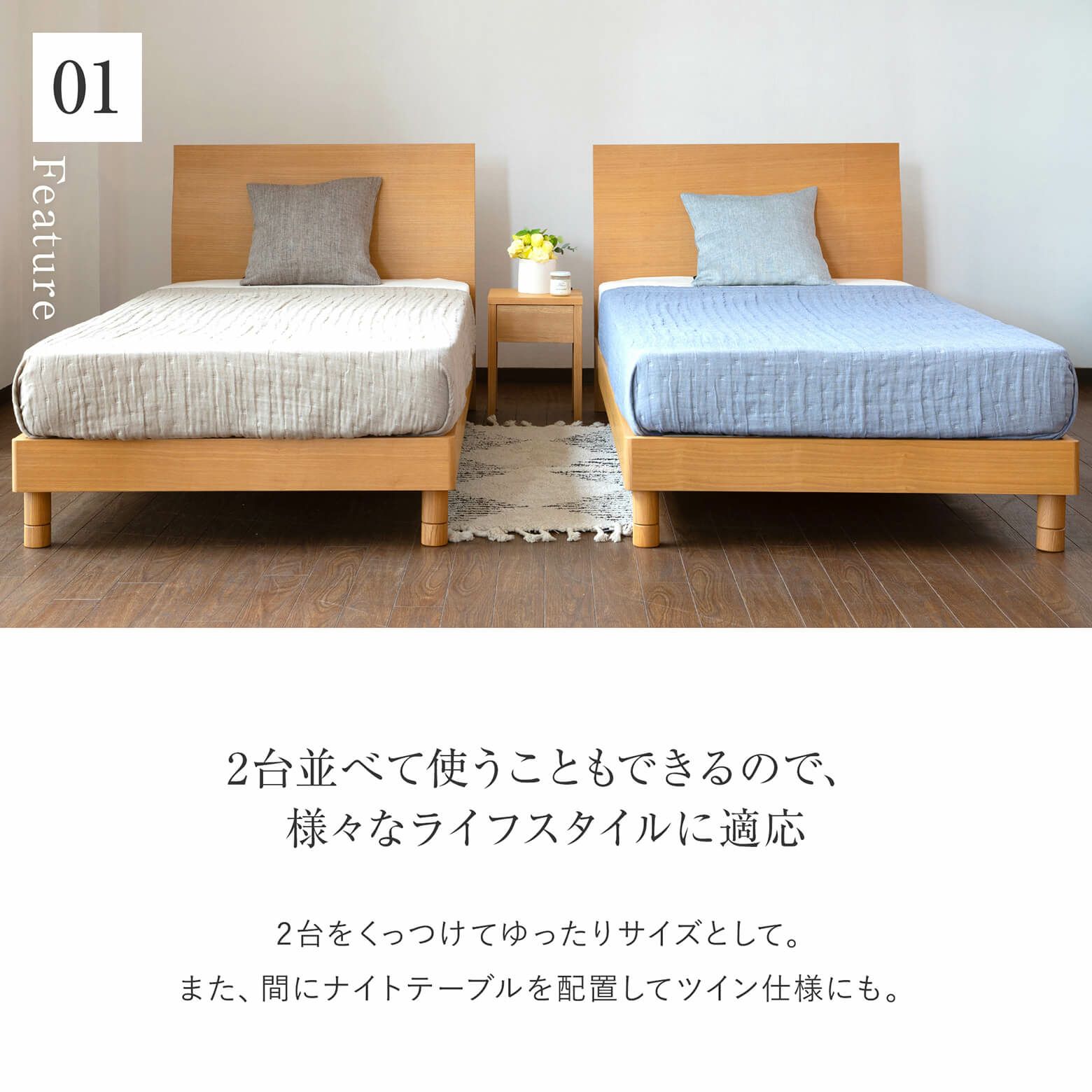 クイーン】カルディナ ナチュラル【マットレス別売り】【組立  